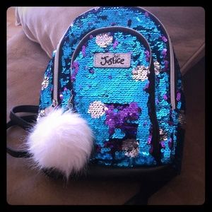 Justice sequins mini backpack